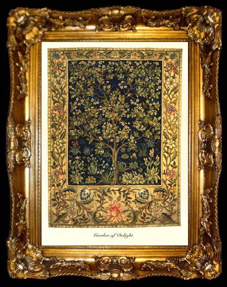 framed  William Morris Prints Garden of Delight, ta009-2